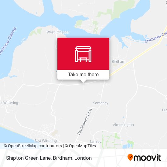 Shipton Green Lane, Birdham map