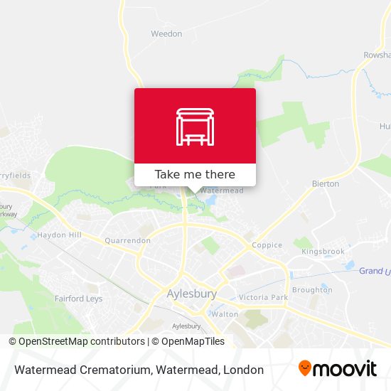 Watermead Crematorium, Watermead map