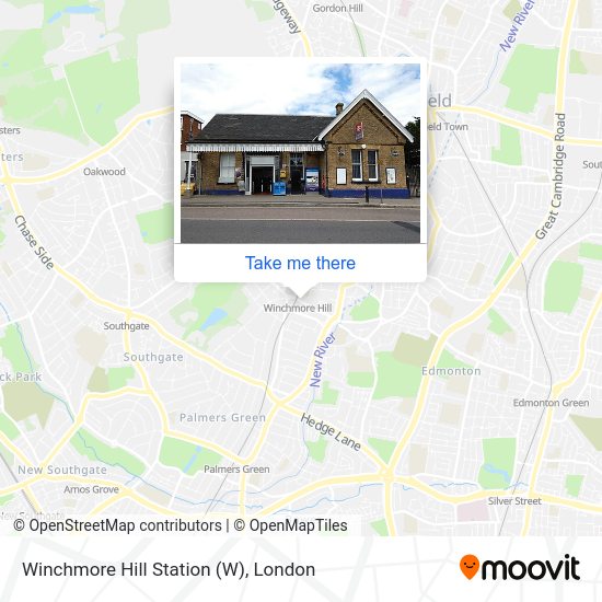 Winchmore Hill Station map