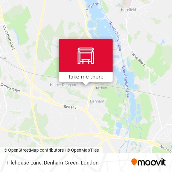 Tilehouse Lane, Denham Green map