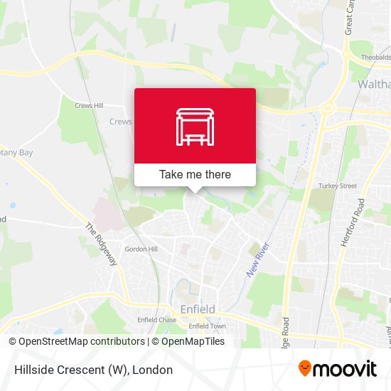 Hillside Crescent (W) map