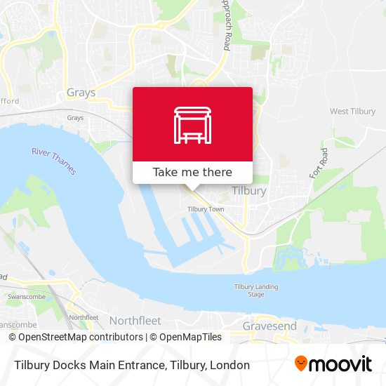 Tilbury Docks Main Entrance, Tilbury map