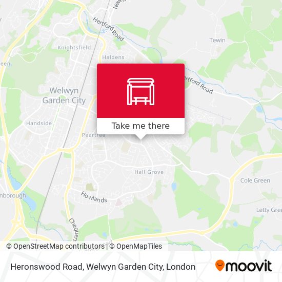 Heronswood Road, Welwyn Garden City map