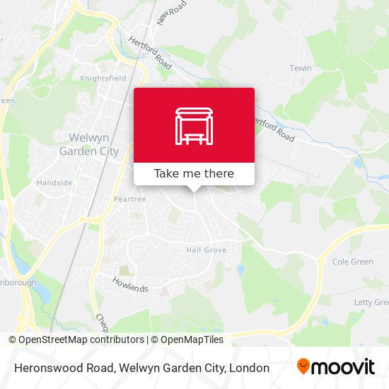 Heronswood Road, Welwyn Garden City map