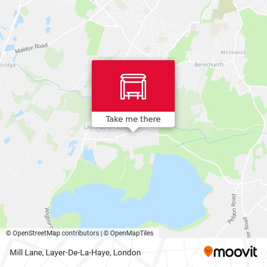 Mill Lane, Layer-De-La-Haye map