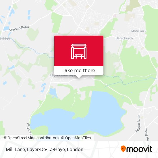 Mill Lane, Layer-De-La-Haye map