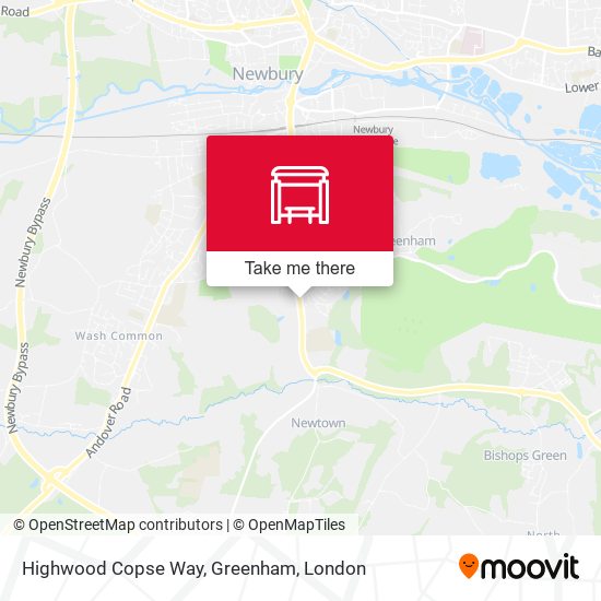 Highwood Copse Way, Greenham map