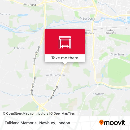 Falkland Memorial, Newbury map