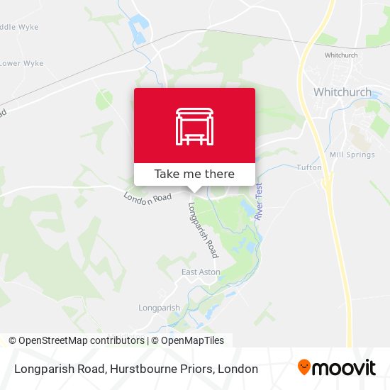 Longparish Road, Hurstbourne Priors map