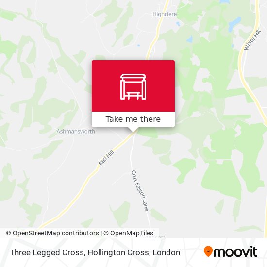 Three Legged Cross, Hollington Cross map
