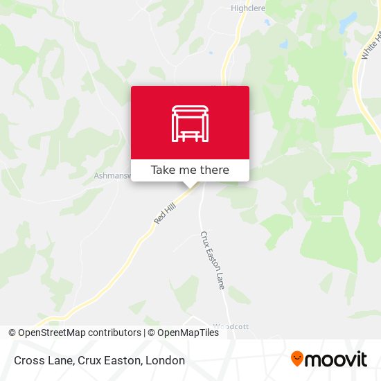 Cross Lane, Crux Easton map
