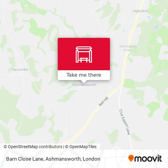 Barn Close Lane, Ashmansworth map