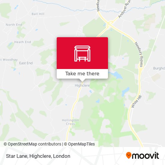 Star Lane, Highclere map