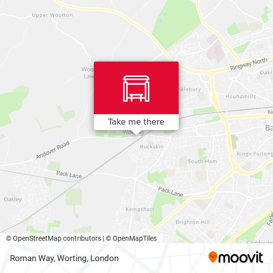 Roman Way, Worting map