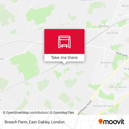 How to get to Breach Farm, East Oakley in London by Bus or Train?