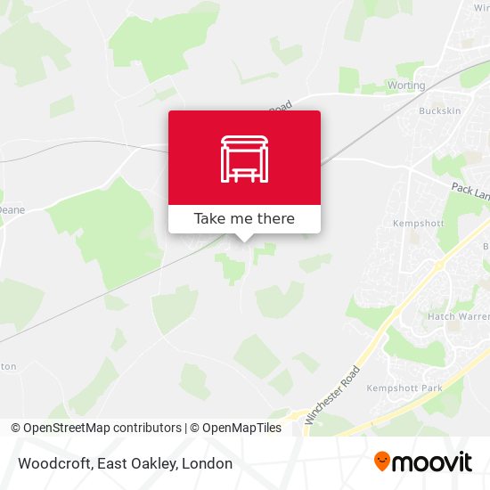 Woodcroft, East Oakley map