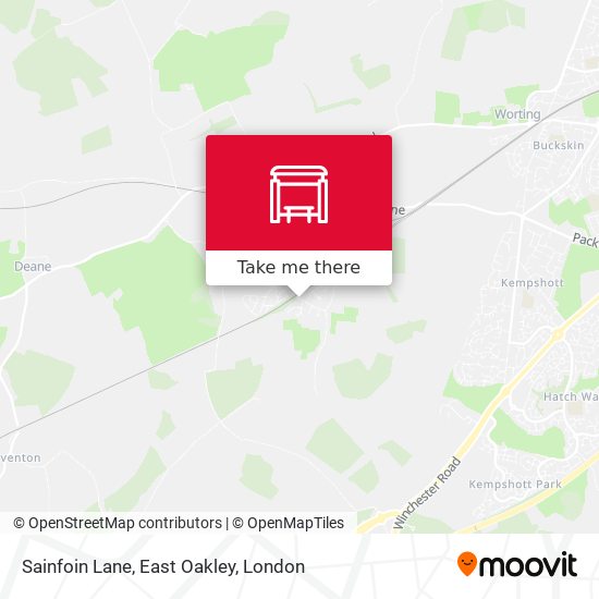 Sainfoin Lane, East Oakley map