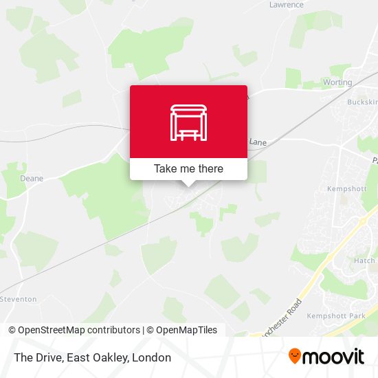 The Drive, East Oakley map