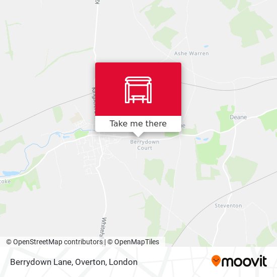 Berrydown Lane, Overton map