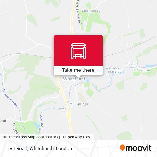 Test Road, Whitchurch map