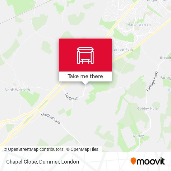 Chapel Close, Dummer map
