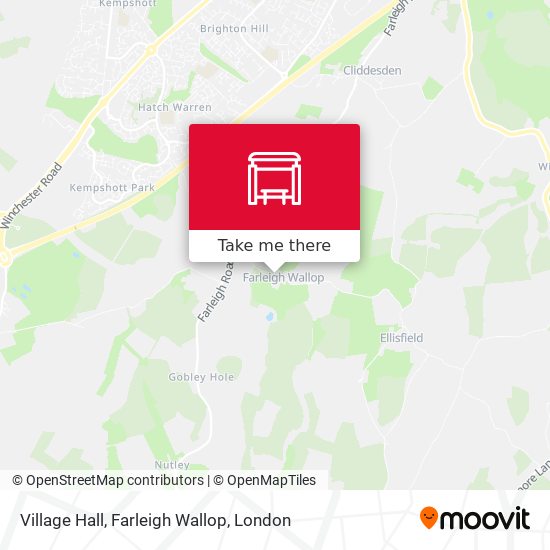Village Hall, Farleigh Wallop map