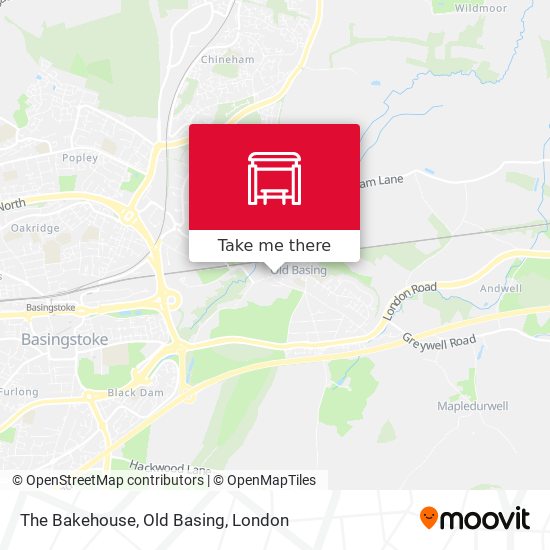 The Bakehouse, Old Basing map