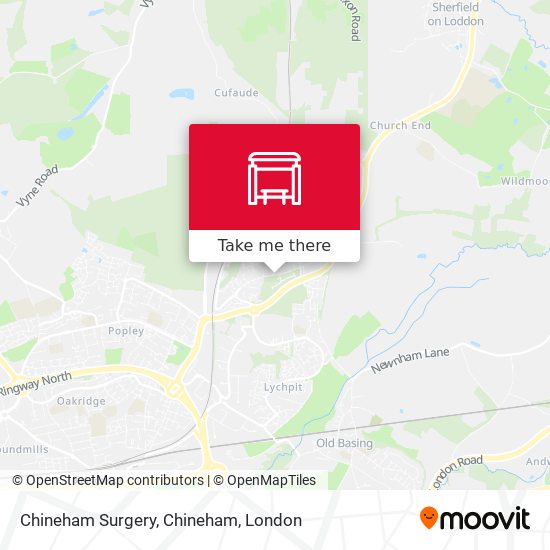 Chineham Surgery, Chineham map