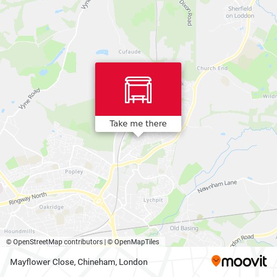 Mayflower Close, Chineham map