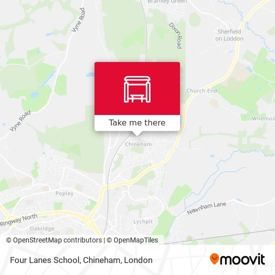 Four Lanes School, Chineham map