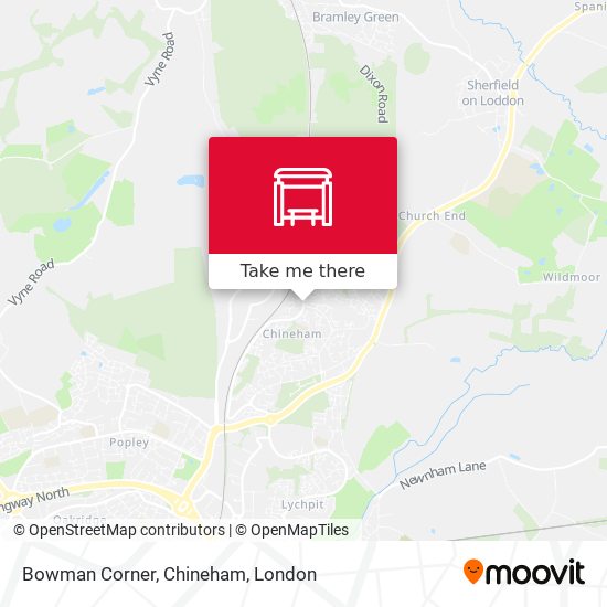 Bowman Corner, Chineham map