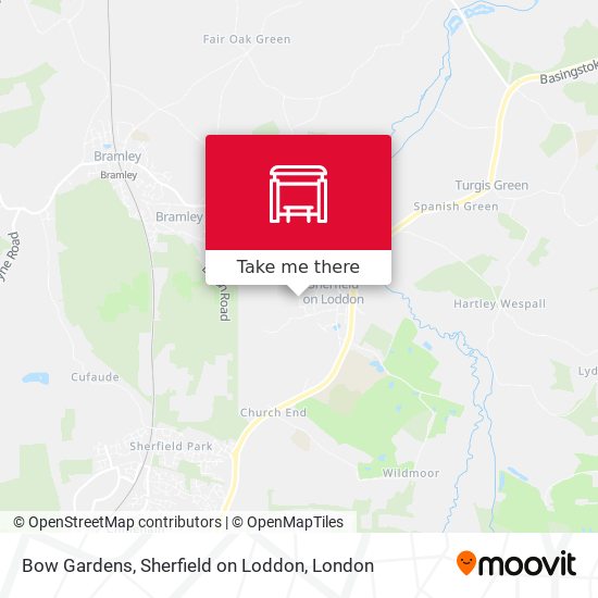 Bow Gardens, Sherfield on Loddon map