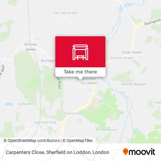 Carpenters Close, Sherfield on Loddon map