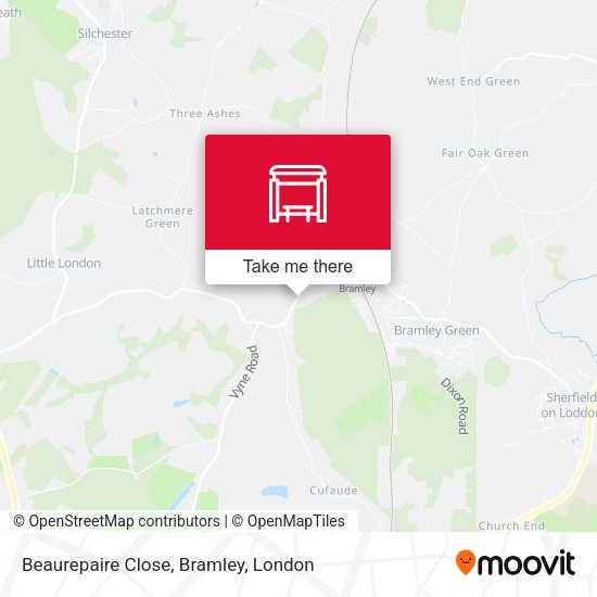 Beaurepaire Close, Bramley map