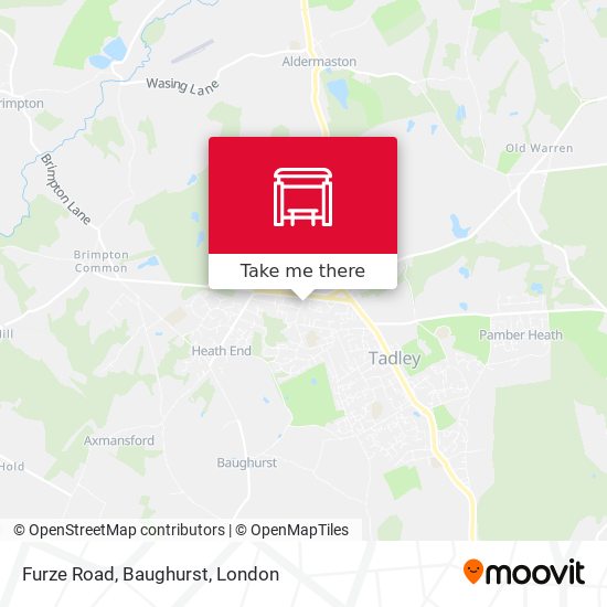 Furze Road, Baughurst map
