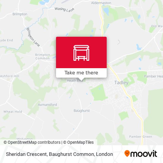 Sheridan Crescent, Baughurst Common map