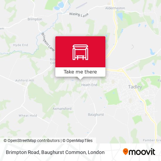 Brimpton Road, Baughurst Common map