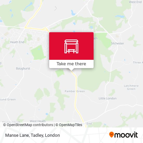 Manse Lane, Tadley map