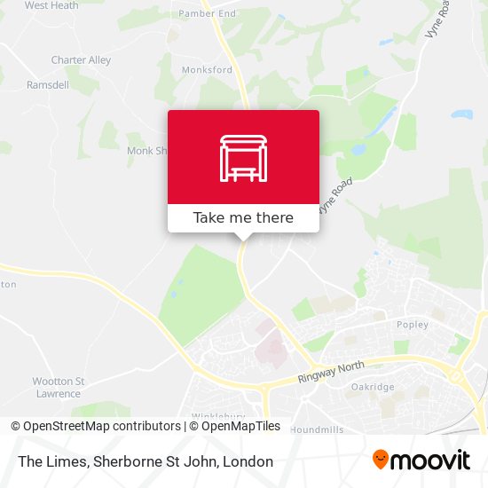 The Limes, Sherborne St John map