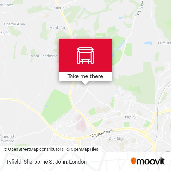 Tyfield, Sherborne St John map