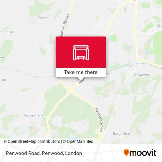Penwood Road, Penwood map