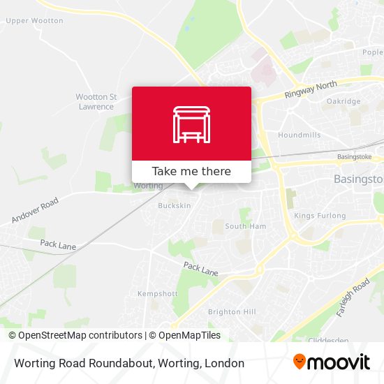 Worting Road Roundabout, Worting map