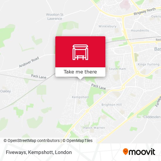 Fiveways, Kempshott map