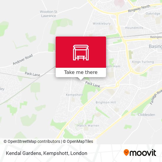 Kendal Gardens, Kempshott map