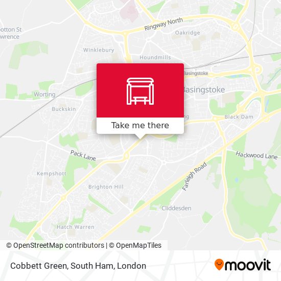 Cobbett Green, South Ham map