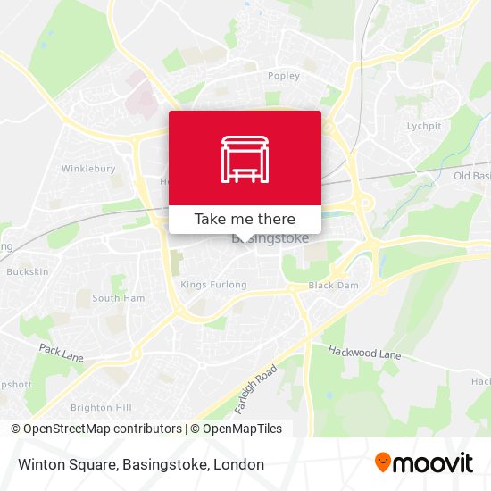 Winton Square, Basingstoke map