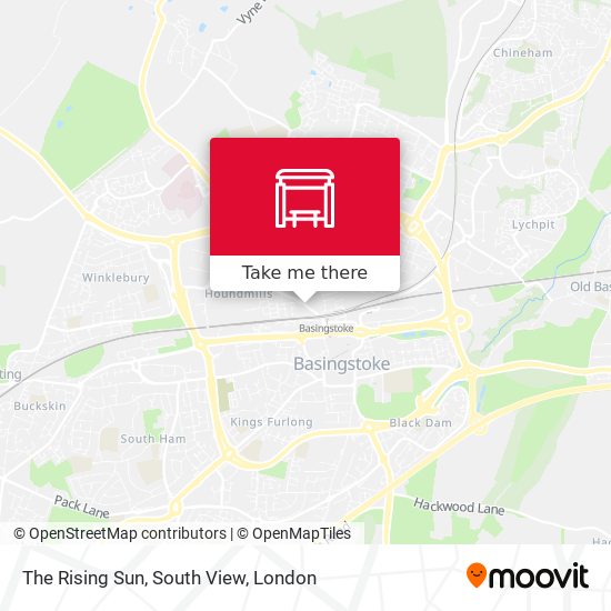 The Rising Sun, South View map