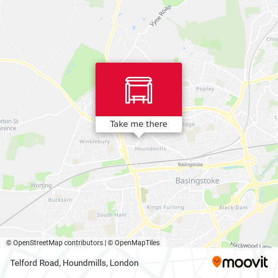 Telford Road, Houndmills map