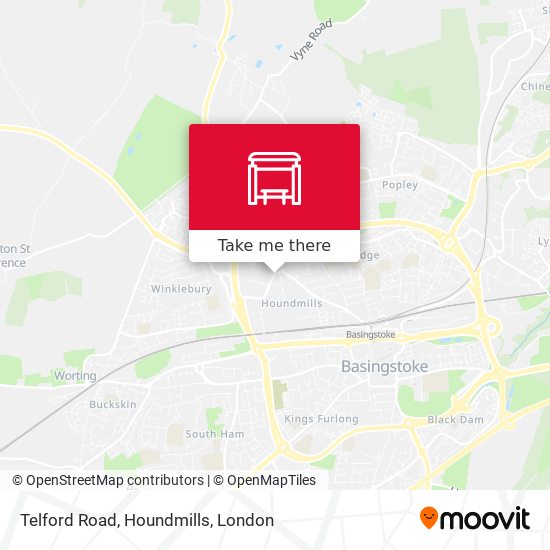 Telford Road, Houndmills map