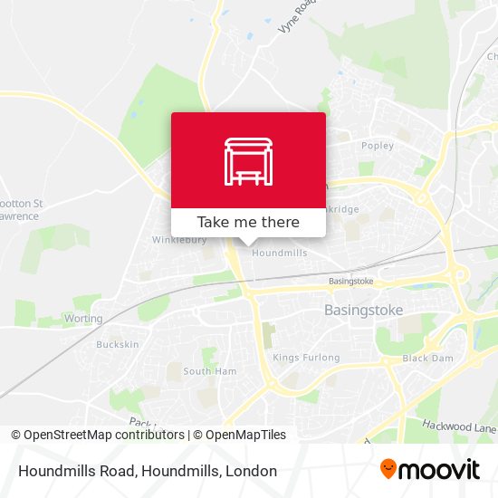Houndmills Road, Houndmills map